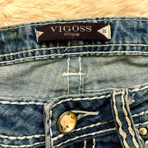 Vigoss fit cropped embellished jeans size 26 - Picture 5 of 5